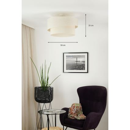 Brilagi - Plafonnier SHINE 1xE27/15W/230V d. 50 cm crème