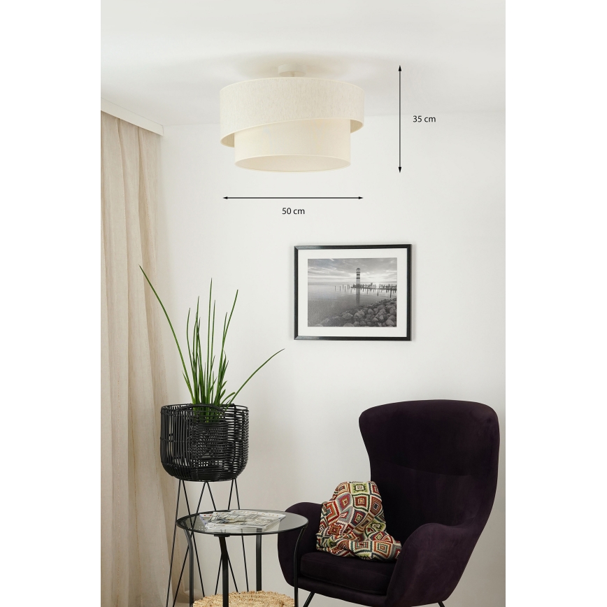 Brilagi - Plafonnier SHINE 1xE27/15W/230V d. 50 cm crème
