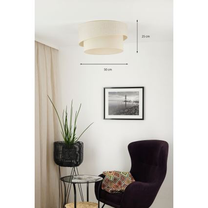 Brilagi - Plafonnier SHINE 1xE27/15W/230V d. 50 cm crème
