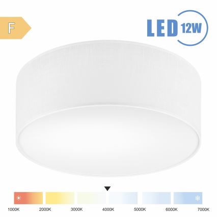 Brilagi - Plafonnier SIRIJA LED/12W/230V d. 35 cm blanc