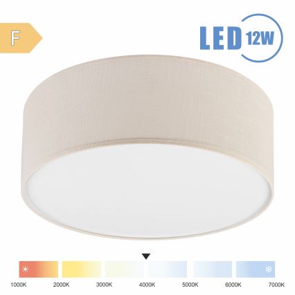 Brilagi - Plafonnier SIRIJA LED/12W/230V d. 35 cm crème