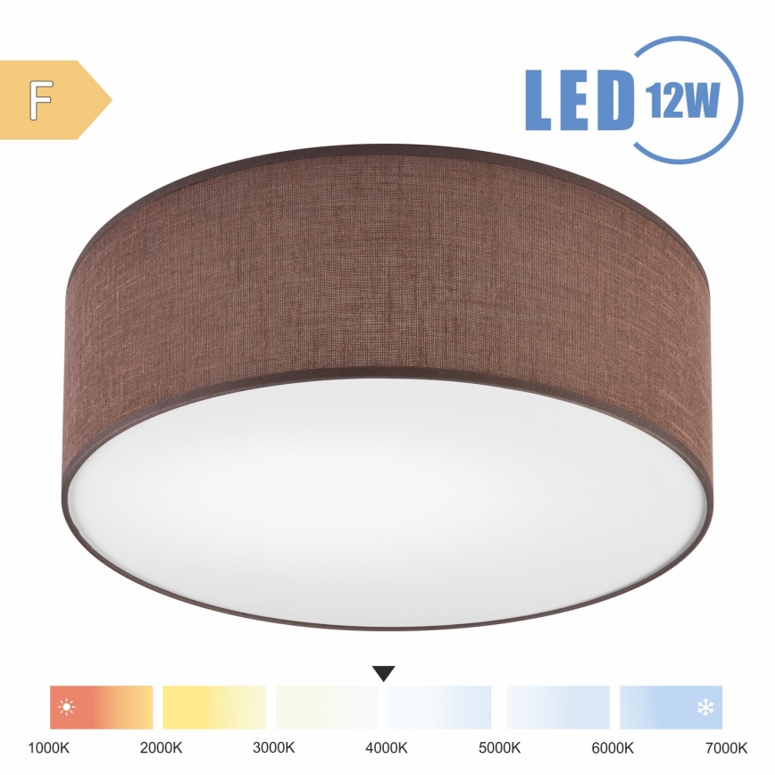 Brilagi - Plafonnier SIRIJA LED/12W/230V d. 35 cm marron