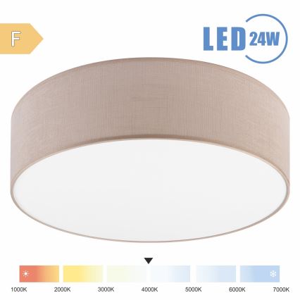Brilagi - Plafonnier SIRIJA LED/24W/230V d. 45 cm beige