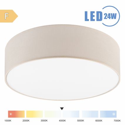 Brilagi - Plafonnier SIRIJA LED/24W/230V d. 45 cm crème