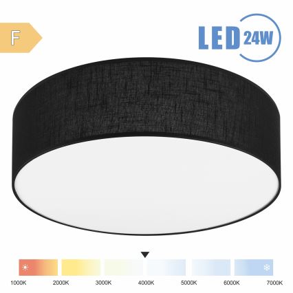 Brilagi - Plafonnier SIRIJA LED/24W/230V d. 45 cm noir