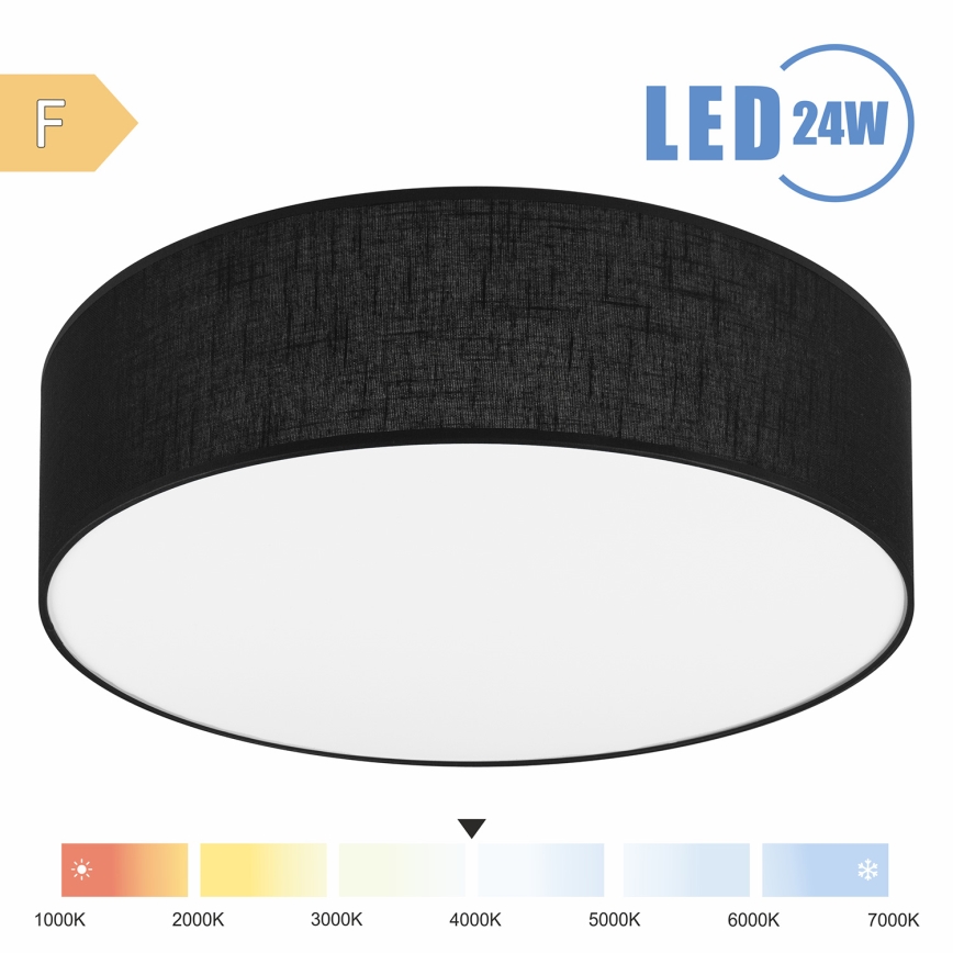 Brilagi - Plafonnier SIRIJA LED/24W/230V d. 45 cm noir