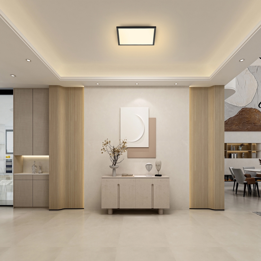 Brilagi - Plafonnier SLIMFRAME LED/25W/230V 30x30 cm noir