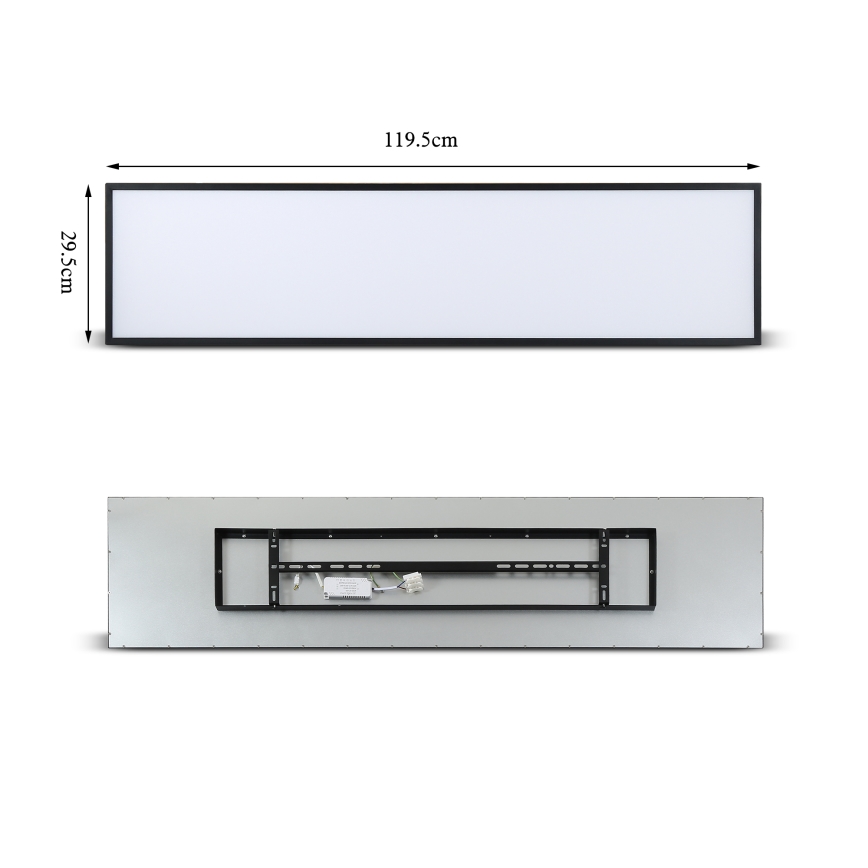Brilagi - Plafonnier SLIMFRAME LED/58W/230V 120x30 cm noir