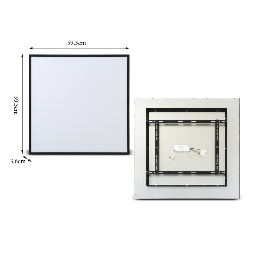 Brilagi - Plafonnier SLIMFRAME LED/58W/230V 60x60 cm noir