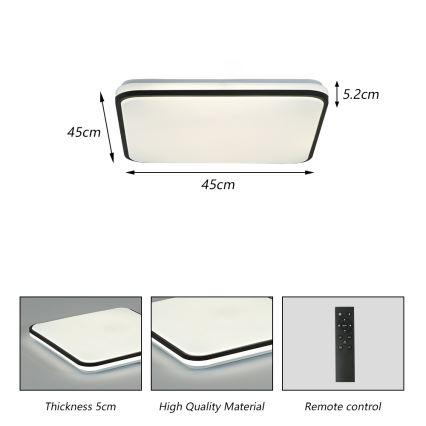 Brilagi - Plafonnier LED dimmable SMART LED/36W/230V 53x53 cm 3000-6000K Wi-Fi Tuya Beacon + télécommande