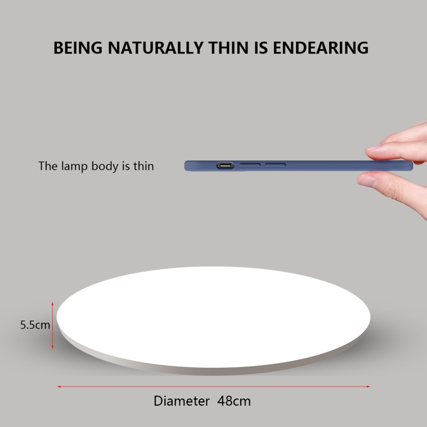 Brilagi - Plafonnier LED dimmable SMART LED/36W/230V Ø 48 cm 2700–6500K Wi‑Fi (Tuya) + télécommande