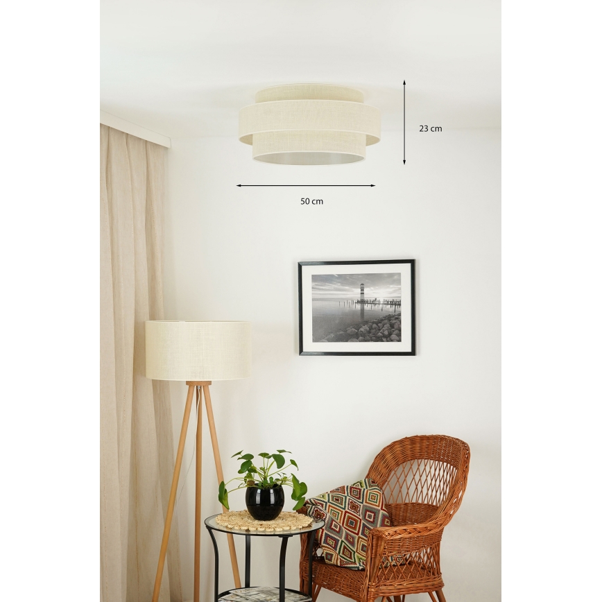 Brilagi - Plafonnier SPACE YUTE LED/12W/230V d. 50 cm 3000K/4000K/6400K crème