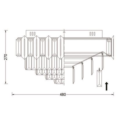Brilagi - Plafonnier SPECTRA 5xE14/40W/230V Ø 48 cm doré