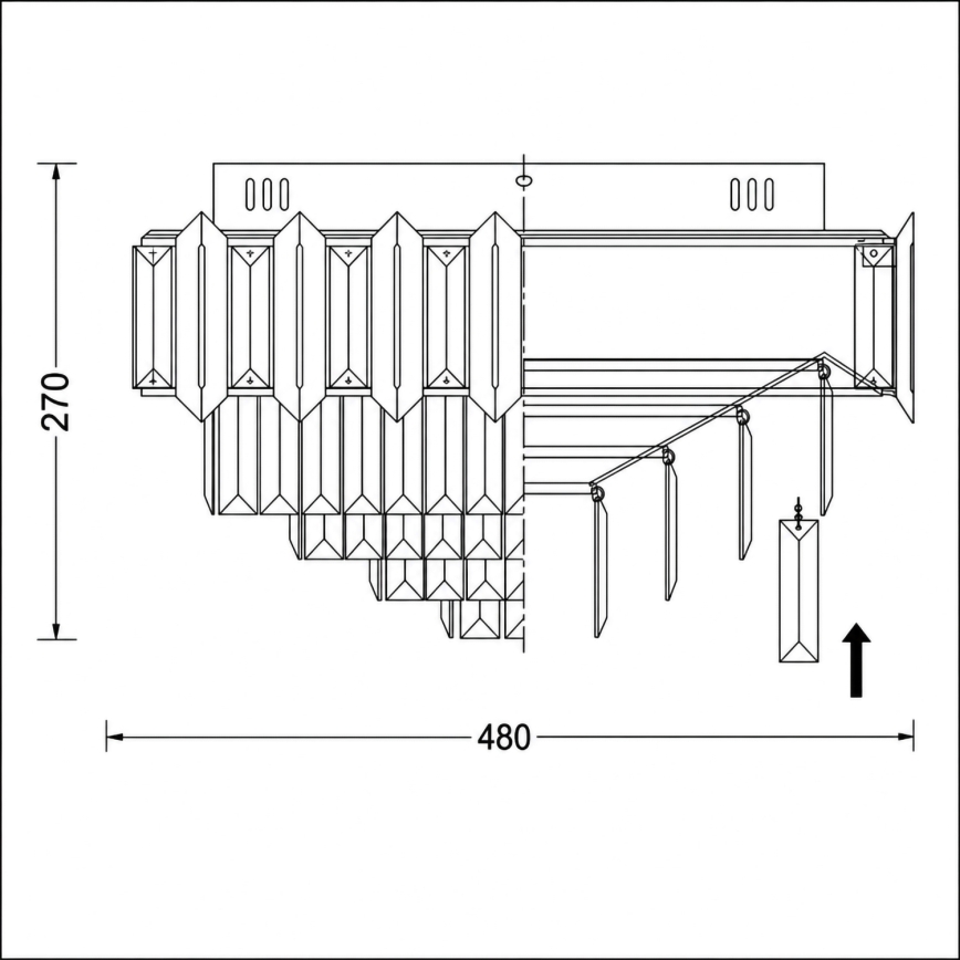 BRILAGI - Plafonnier SPECTRA 5xE14/40W/230V Ø 48 cm doré