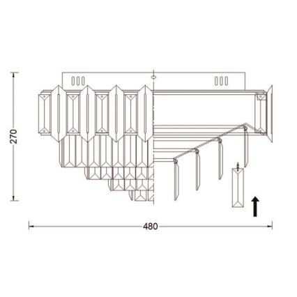 Brilagi - Plafonnier SPECTRA 5xE14/40W/230V Ø 48 cm, noir