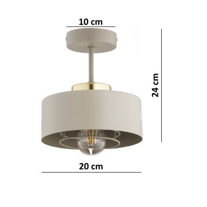 BRILAGI - Plafonnier SPRING 1xE27/60W/230V Ø 20 cm beige/or