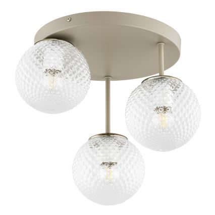 Brilagi - Plafonnier STELLA 3xE27/60W/230V beige/doré