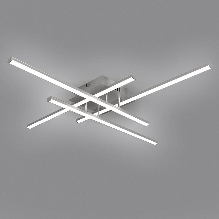 Brilagi - Plafonnier STRIPES LED/37W/230V 68x68 cm argenté
