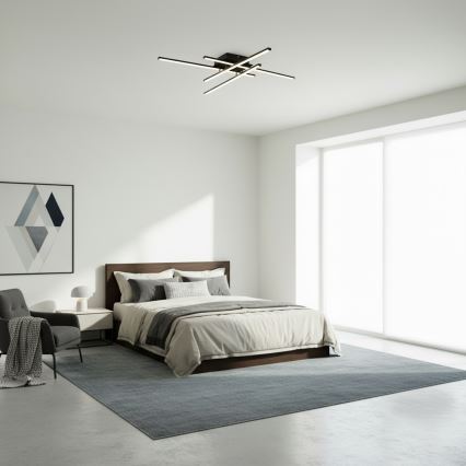 Brilagi - Plafonnier LED STRIPES LED/37W/230V 68x68 cm noir