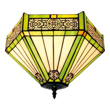 BRILAGI - plafonnier Tiffany en vitrail EMERALD 2xE27/60W/230V Ø 40 cm
