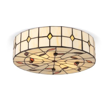 BRILAGI - plafonnier Tiffany en vitrail FOLIA 2xE27/60W/230V Ø 40 cm