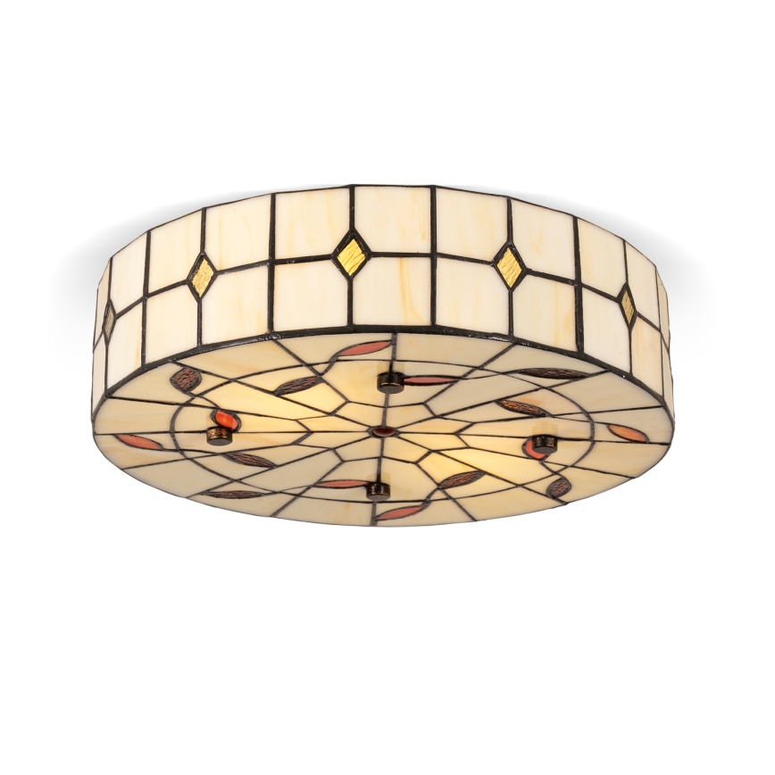 BRILAGI - plafonnier Tiffany en vitrail FOLIA 2xE27/60W/230V Ø 40 cm