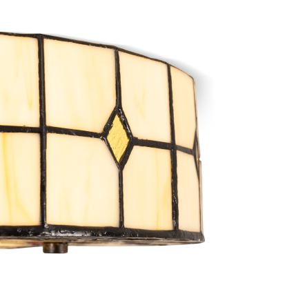 Brilagi - Plafonnier Tiffany en vitrail FOLIA 3xE27/60W/230V Ø 40 cm