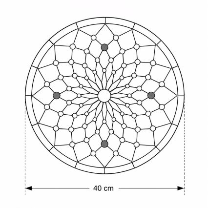 Brilagi - plafonnier Tiffany en vitrail IVOIRE 3xE27/60W/230V Ø 40 cm
