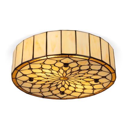 BRILAGI - Plafonnier Tiffany en vitrail IVORY 2xE27/60W/230V Ø 40 cm