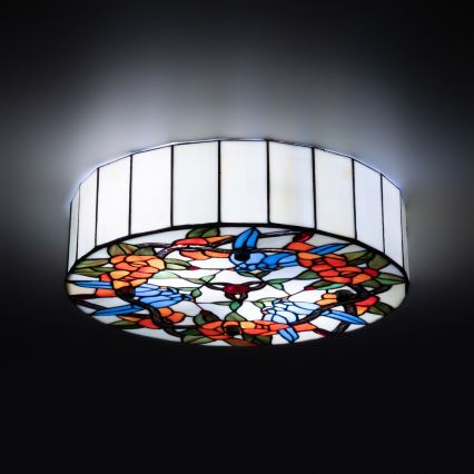Brilagi - plafonnier Tiffany en vitrail JUNGLE 3xE27/60W/230V Ø 40 cm
