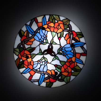 Brilagi - plafonnier Tiffany en vitrail JUNGLE 3xE27/60W/230V Ø 40 cm