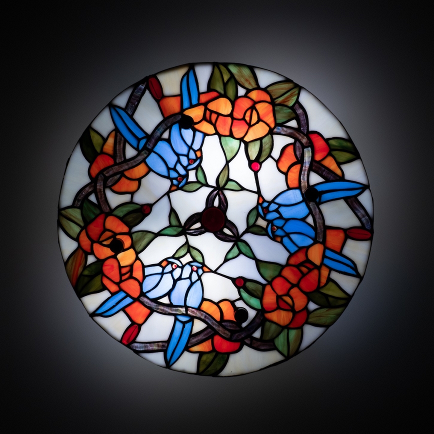 Brilagi - plafonnier Tiffany en vitrail JUNGLE 3xE27/60W/230V Ø 40 cm