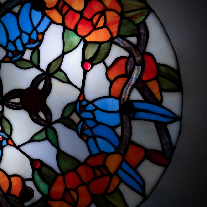 Brilagi - plafonnier Tiffany en vitrail JUNGLE 3xE27/60W/230V Ø 40 cm