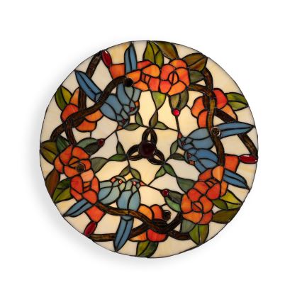 Brilagi - plafonnier Tiffany en vitrail JUNGLE 3xE27/60W/230V Ø 40 cm
