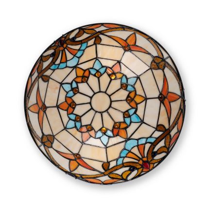 Brilagi - Plafonnier Tiffany en vitrail MIRABELLA 2xE27/60W/230V Ø 40 cm