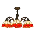 Brilagi - Plafonnier Tiffany en vitrail SIENNA 6xE27/60W/230V Ø 60 cm