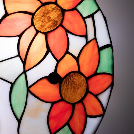 Brilagi - Plafonnier Tiffany en vitrail SUNFLOWER 3xE27/60 W/230 V Ø 40 cm