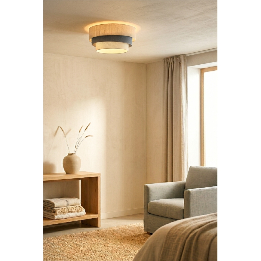 Brilagi - Plafonnier TRIO 1xE27/60W/230V Ø 40 cm crème/gris