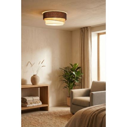 Brilagi - Plafonnier TRIO 1xE27/60W/230V Ø 40 cm marron/beige/blanc