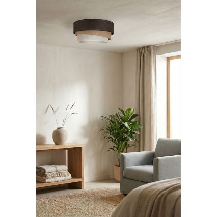 Brilagi - Plafonnier TRIO 1xE27/60W/230V Ø 40 cm marron/beige/blanc