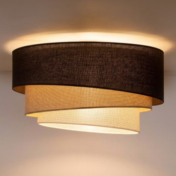 Brilagi - Plafonnier TRIO 3xE27/60W/230V diam. 60 cm marron/beige/blanc