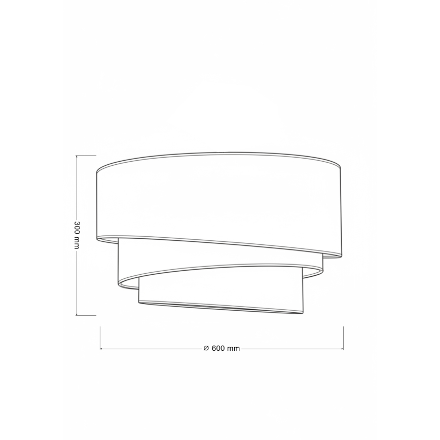 Brilagi - Plafonnier TRIO 3xE27/60W/230V diam. 60 cm marron/beige/blanc