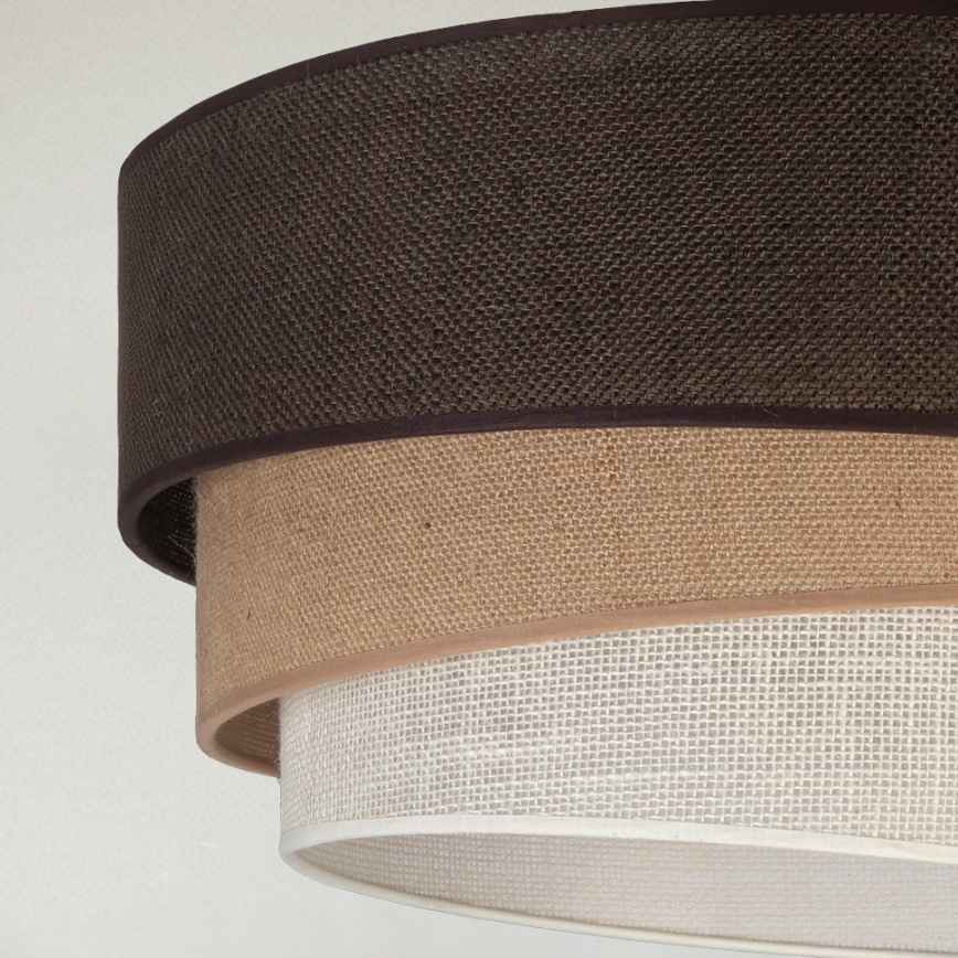 Brilagi - Plafonnier TRIO 3xE27/60W/230V Ø 60 cm marron/beige/blanc