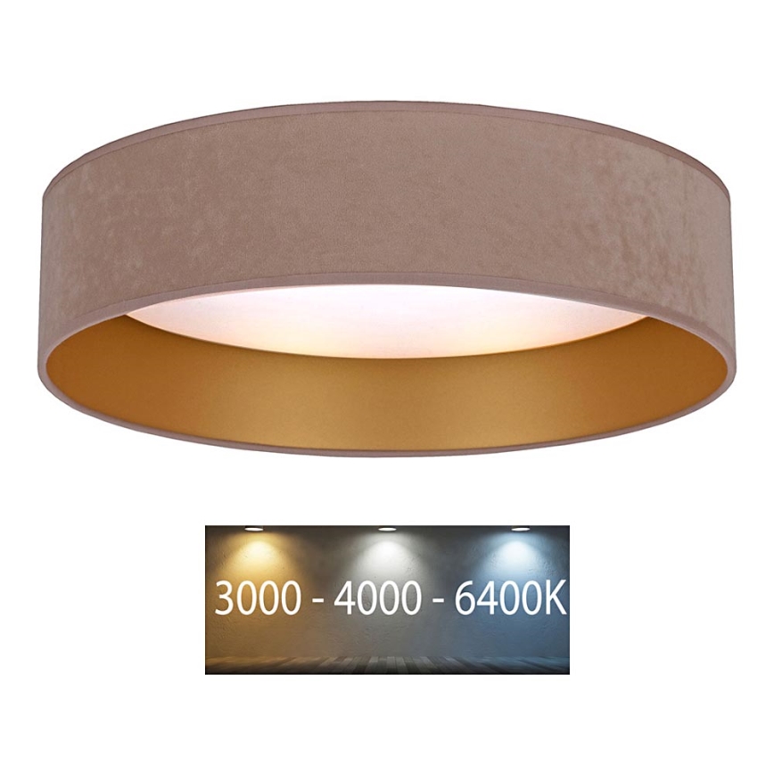 Brilagi - Plafonnier VELVET LED/12W/230V d. 30 cm 3000K/4000K/6400K beige/doré