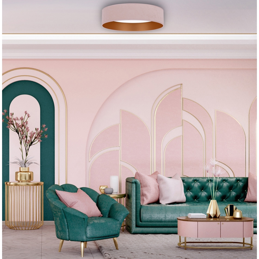 Brilagi - Plafonnier VELVET LED/12W/230V d. 30 cm 3000K/4000K/6400K rose/doré