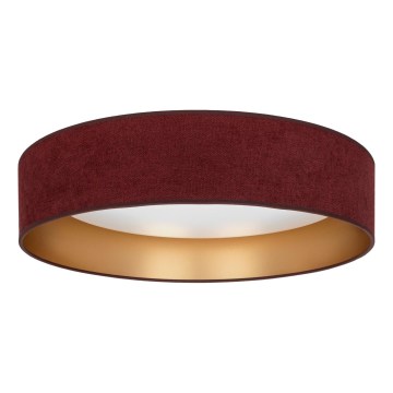 Brilagi - Plafonnier VELVET SIMPLE LED 24 W / 230 V / 4000 K Ø 45 cm bordeaux/doré