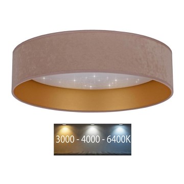Brilagi - Plafonnier VELVET STAR LED/24W/230V d. 40 cm 3000K/4000K/6400K beige/doré