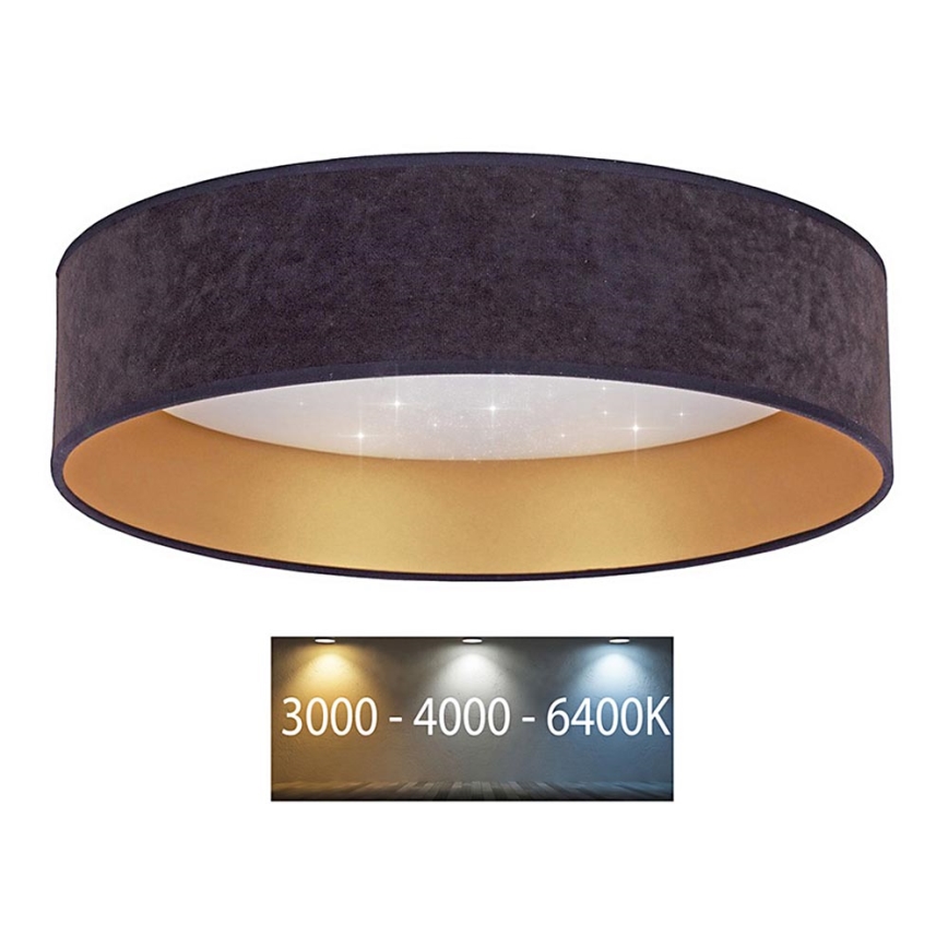 Brilagi - Plafonnier VELVET STAR LED/24W/230V d. 40 cm 3000K/4000K/6400K gris/doré