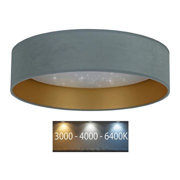 Brilagi - Plafonnier VELVET STAR LED/24W/230V d. 40 cm 3000K/4000K/6400K menthe/doré