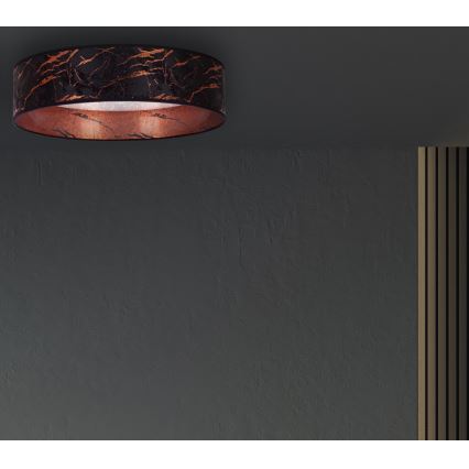 Brilagi - Plafonnier VELVET STAR LED/24W/230V d. 40 cm 3000K/4000K/6400K noir/cuivre